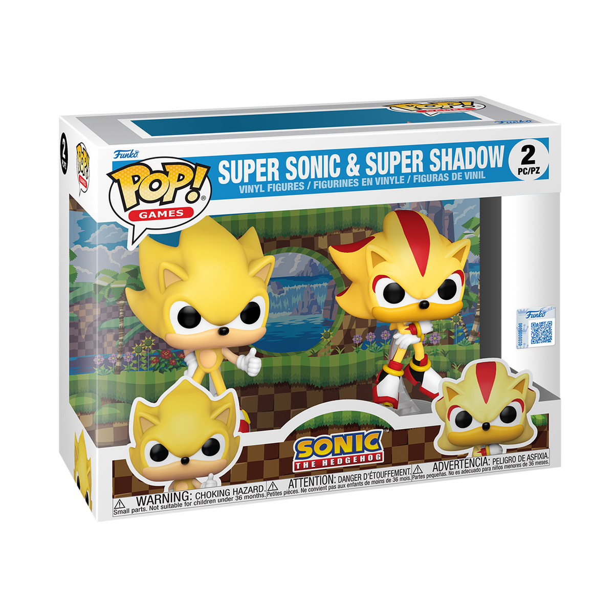 Pop! Super Sonic & Super Shadow 2-Pack (Flocked) - US 0583