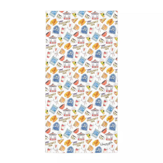 Gilmore Girls Stars Hollow Icons Pattern Towel - US 0809