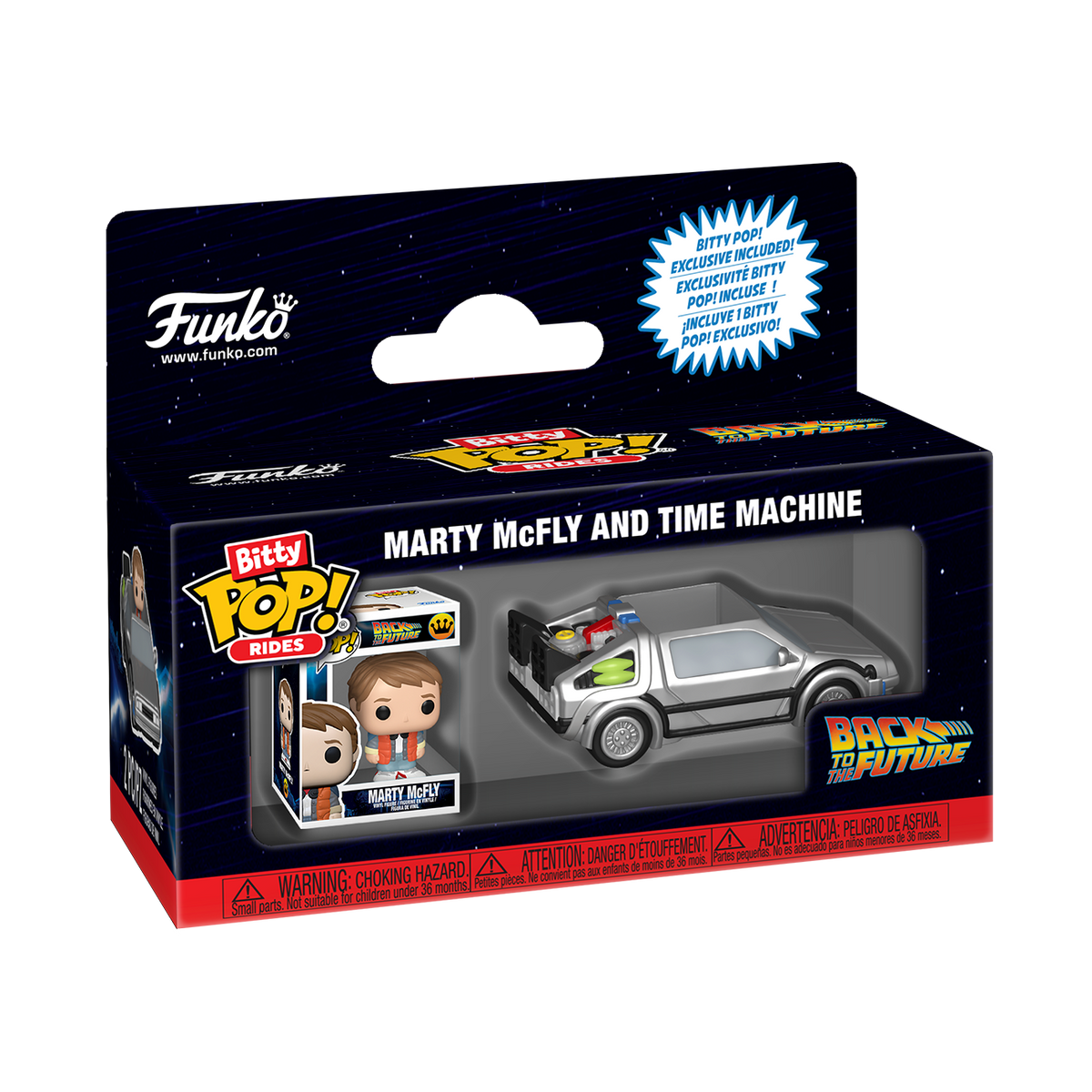 Bitty Pop! Rides Marty McFly and Time Machine - US 8976