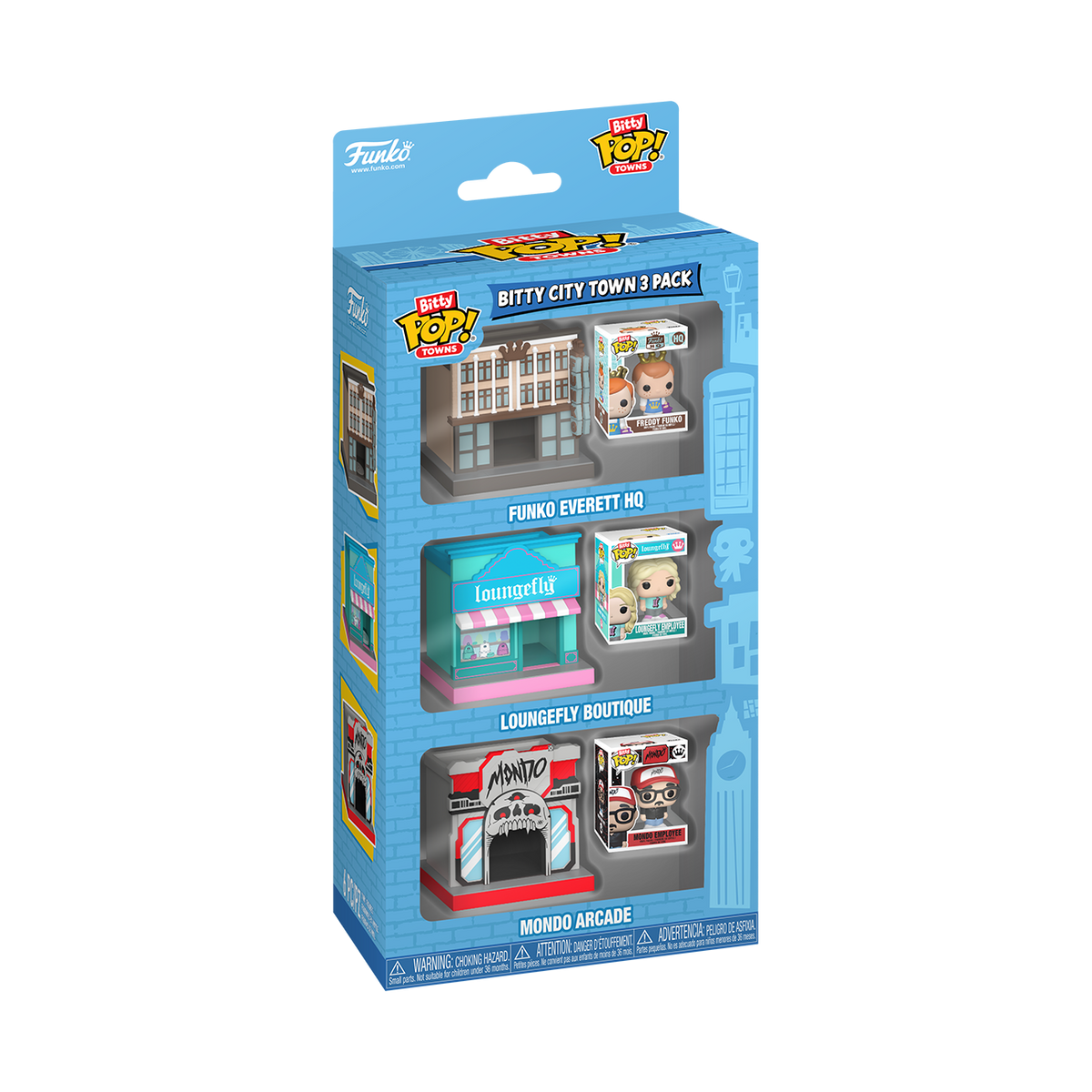 Bitty Pop! City Towns Funko HQ, Loungefly Boutique, & Mondo Arcade 3-Pack - US 3605