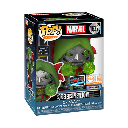 Pop! Light Up Sorcerer Supreme Doom with Pop! Protector - US 7639