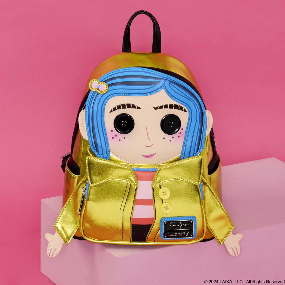 Coraline 15th Anniversary Laika Doll Metallic Cosplay Mini Backpack - US 5598