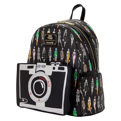 Emily in Paris Limited Edition Camera All-Over Print Mini Backpack - US 3239