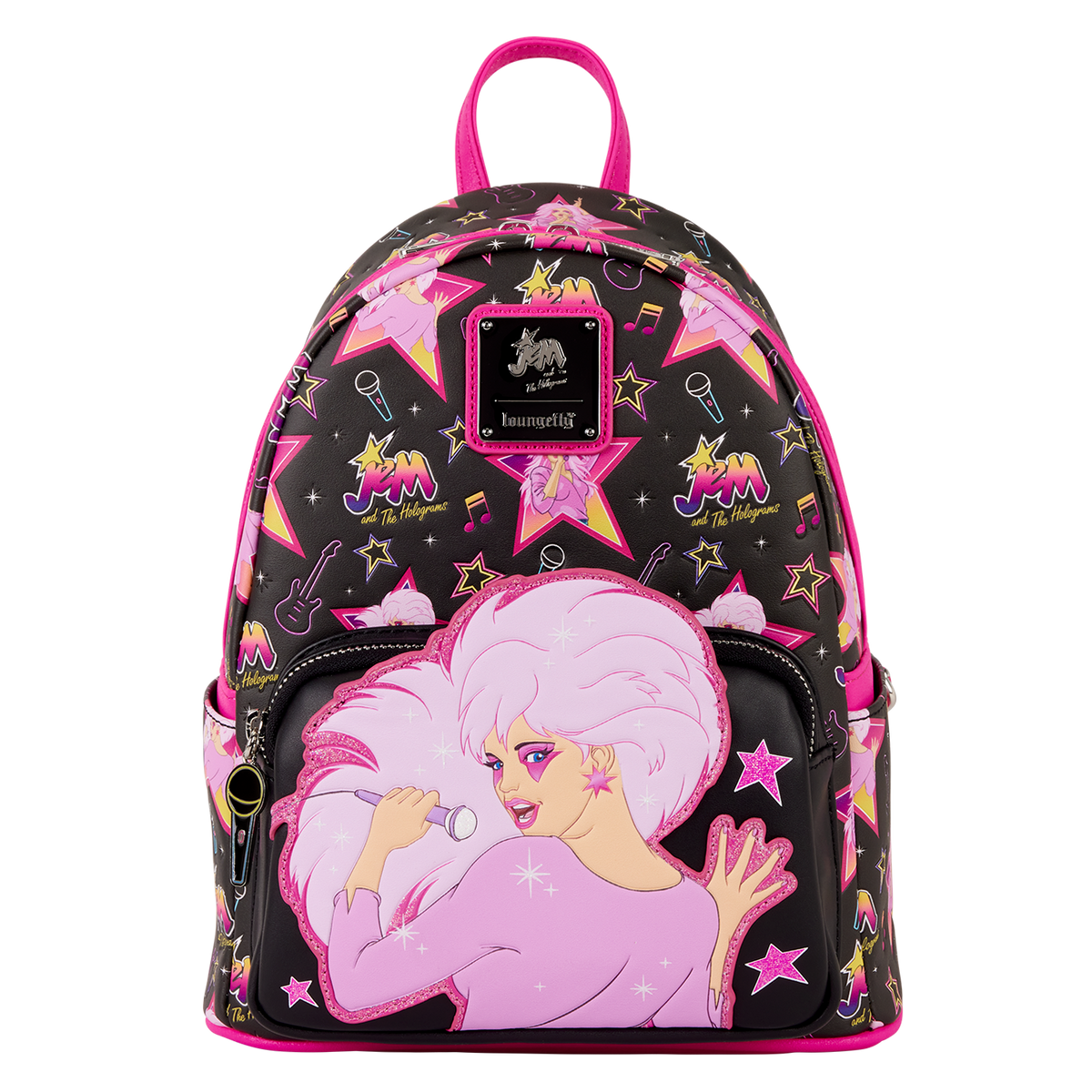 Jem and the Holograms Glitter All-Over Print Mini Backpack - US 4641