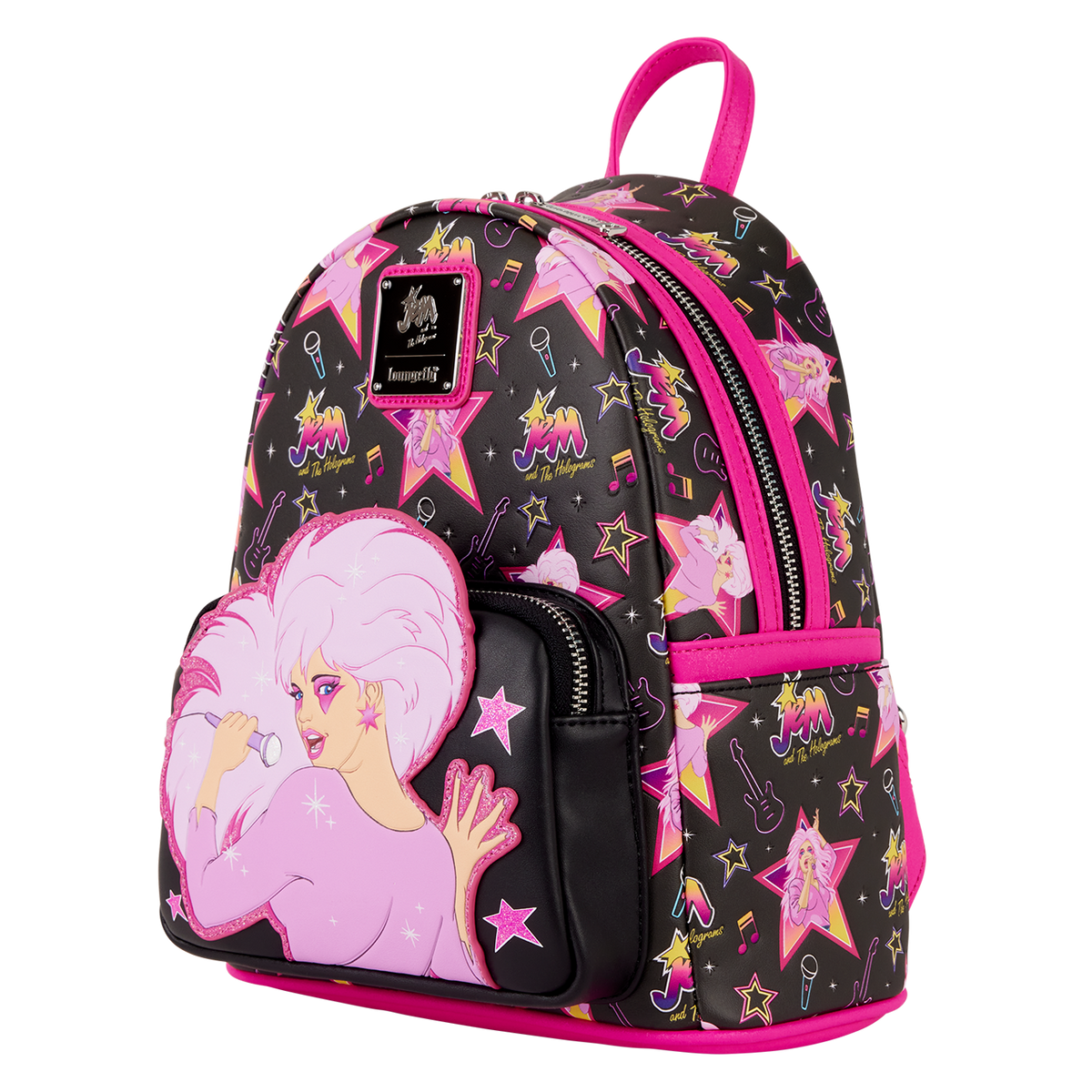 Jem and the Holograms Glitter All-Over Print Mini Backpack - US 4641
