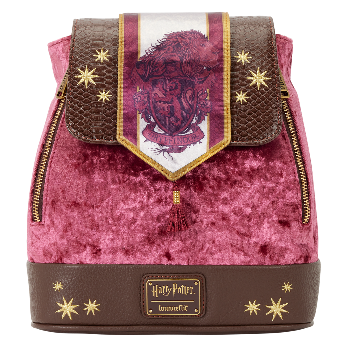 Exclusive Harry Potter Gryffindor Banner Velvet Mini Backpack - US 5595