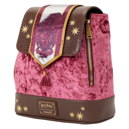 Exclusive Harry Potter Gryffindor Banner Velvet Mini Backpack - US 5595