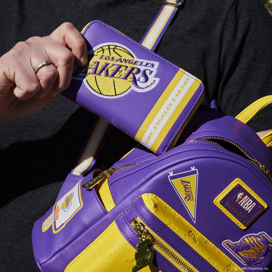 NBA Los Angeles Lakers Patch Icons Zip Around Wallet - US 9615