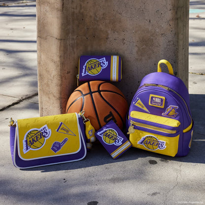 NBA Los Angeles Lakers Patch Icons Zip Around Wallet - US 9615