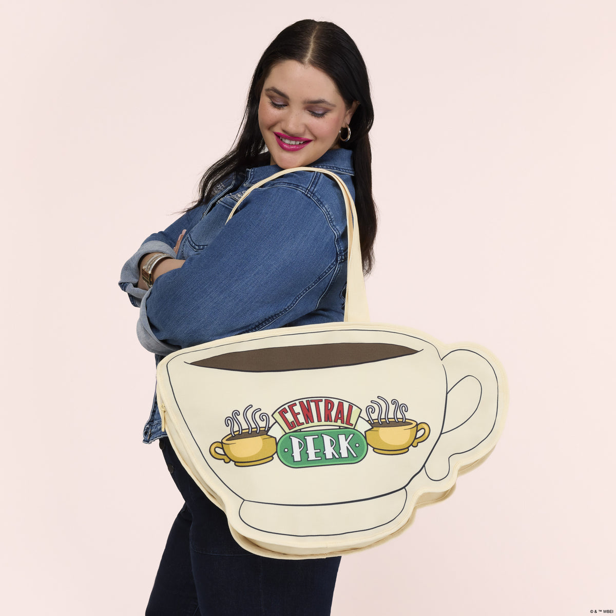 Friends Central Perk Coffee Cup Oversized Canvas Tote Bag - US 4166