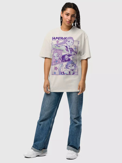 KPop Demon Hunters HUNTR/X White Faded Tee - US 1352