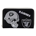 NFL Las Vegas Raiders Patches Zip Around Wallet - US 8550