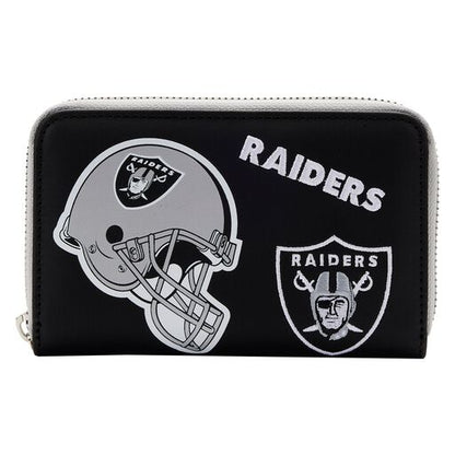 NFL Las Vegas Raiders Patches Zip Around Wallet - US 8550