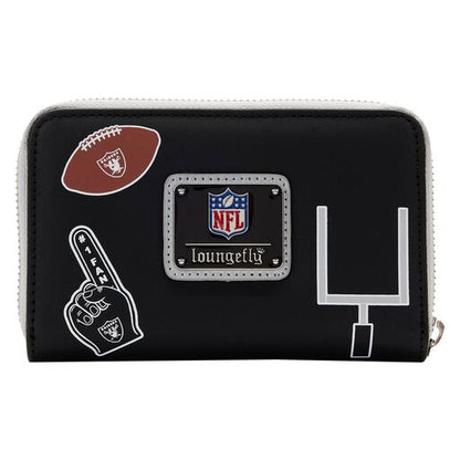 NFL Las Vegas Raiders Patches Zip Around Wallet - US 8550