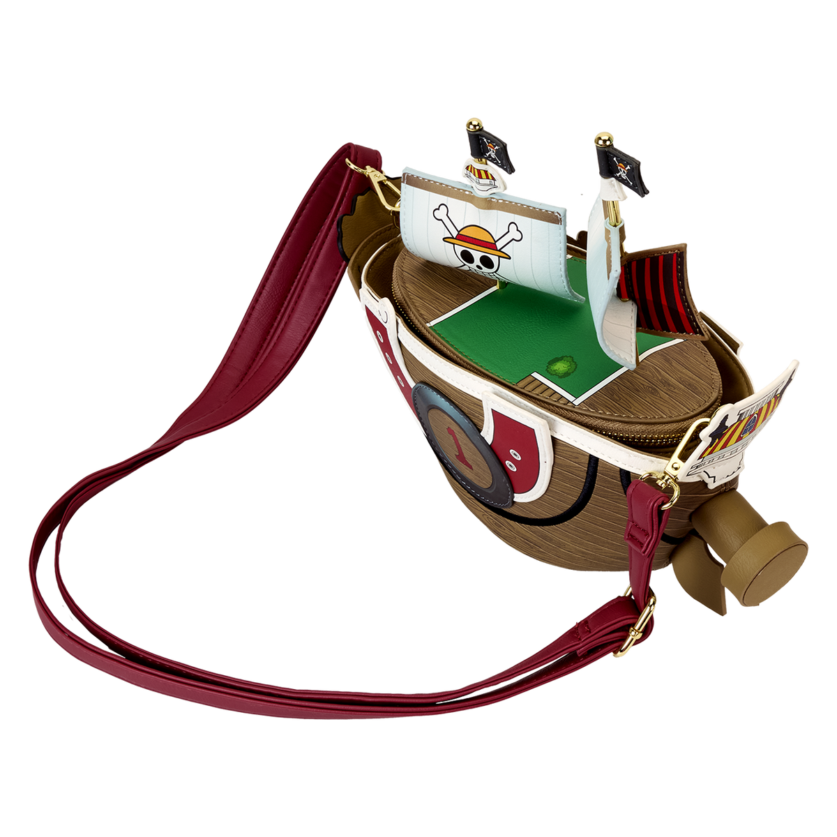 One Piece Thousand Sunny Ship Figural Crossbody Bag - US 5657