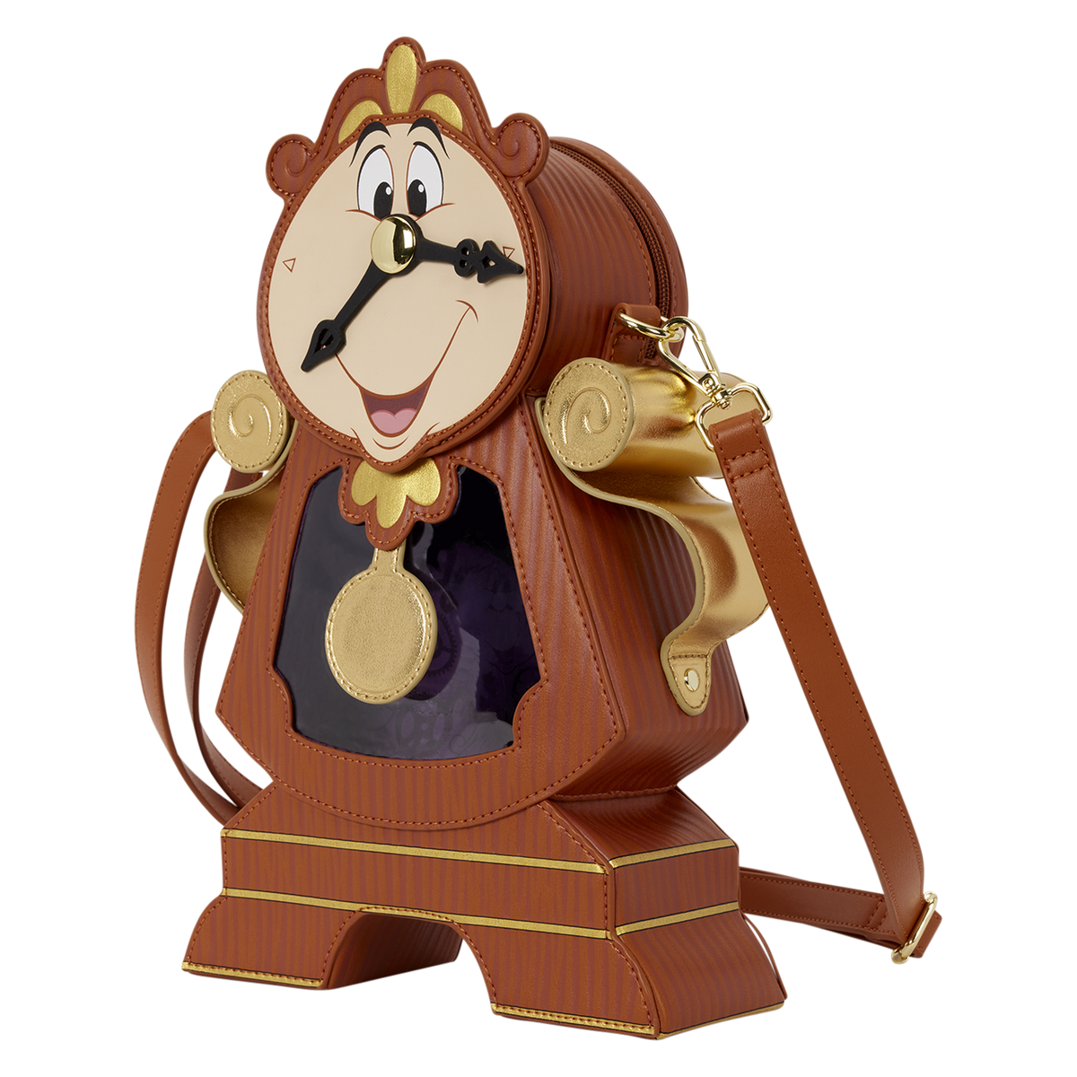 D23 Exclusive Beauty and the Beast Cogsworth Figural Crossbody Bag - US 9651