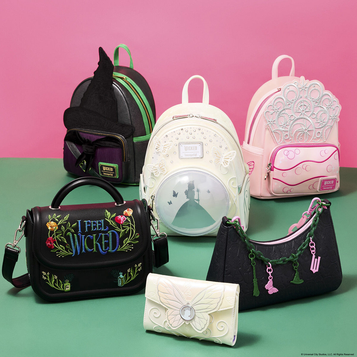 Wicked: For Good Glinda & Elphaba Crossbody Bag with Charms - US 9053