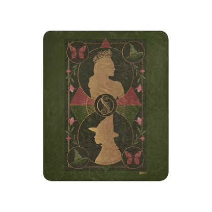 Wicked Enchanted Elements Elphaba & Glinda Sherpa Blanket - US 8809